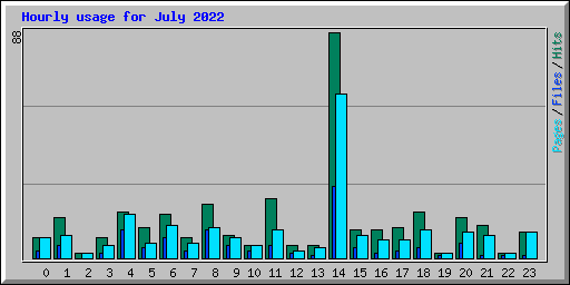 Hourly usage for July 2022