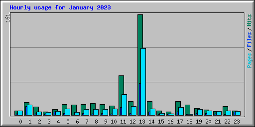 Hourly usage for January 2023