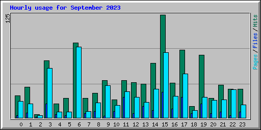 Hourly usage for September 2023