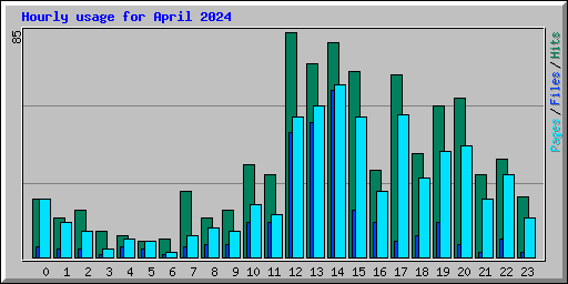 Hourly usage for April 2024