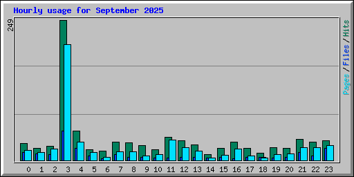 Hourly usage for September 2025