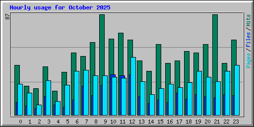 Hourly usage for October 2025