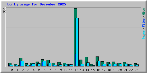 Hourly usage for December 2025